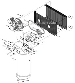 Page A Diagram and Parts List for HS4810 1999 Campbell Hausfeld Compressor